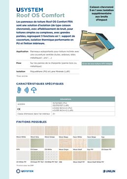 Panneau d’isolation de toiture solution ITE dédiée au confort intérieur  | Usystem Roof OS Comfort