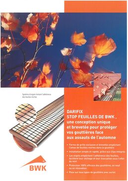 Grille polypropylène pour gouttières | Darifix Stop-feuilles