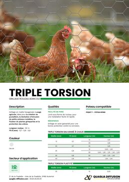 Grillage rouleau agricole | Triple torsion