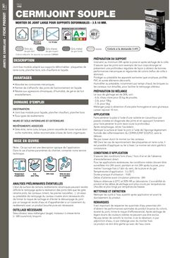 Mortier de joint large pour supports déformable | CERMIJOINT SOUPLE