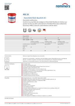 SYSTEME D'ETANCHEITE MULTIFONCTIONNELLE | MB 2K