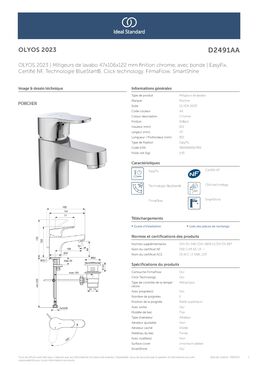 Mitigeur lavabo monotrou | Olyos D2491AA