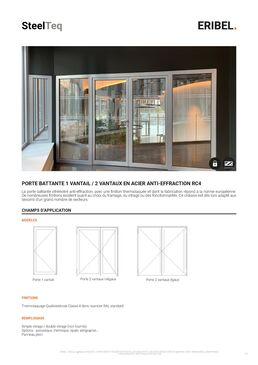 Porte Battante 1 Vantail / 2 Vantaux en Acier Anti-Effraction RC4 | SteelTeq 
