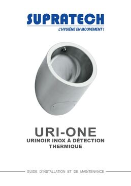 Urinoir suspendu en acier inox à détection invisible | URI-ONE-TH