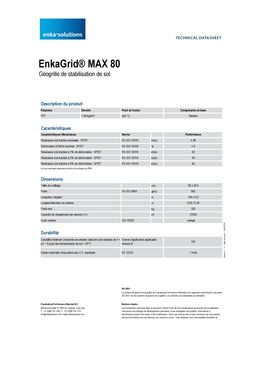 Géogrille de renforcement et stabilisation des sols | ENKAGRID MAX