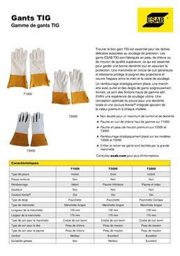 Gants de protection soudure | TIG T3000 