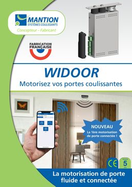 Système coulissant droit motorisé pour portes en bois | WIDOOR 