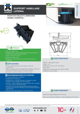 Finition latérale de terrasse dalles ou bois sur plots | JOUPLAST