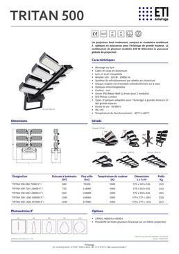 Projecteur fonctionnel LED pour éclairage grand espace extérieur | TRITAN 500