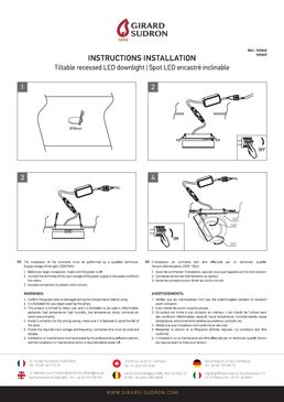 Spot encastré orientable LED 18 W 3 000 k 1 200 lm | Regel 169442