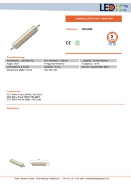 Ampoule LED 118 mm 10 W | R7S Slim 