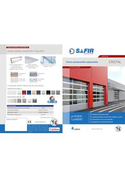 Portes sectionnelles à tablier aluminium ou acier | Isotec  Thermotec  Cristal