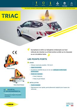 Ensemble lumineux équipé d’un triangle AK5 et de Gyrophares | TRIAC