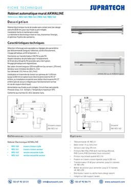 Robinet mural électronique design minimaliste | AKWALINE