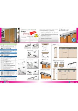 Système coulissant simple ou double rail pour portes placards | TUBEL