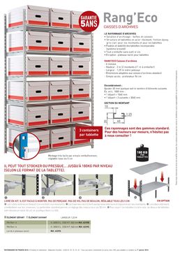 Rayonnage pour caisses d'archives | PROSPACE +