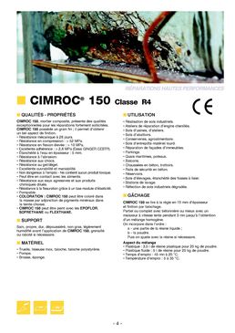 Mortier composite étanche fibré | CIMROC 150