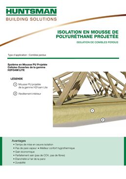 Isolation de combles perdus | HUNTSMAN BUILDING SOLUTIONS  