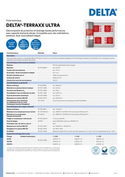 Protection et drainage de toitures terrasses | DELTA-TERRAXX ULTRA   