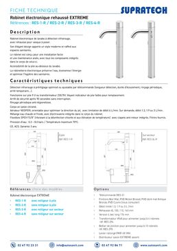 Robinet rehaussé à détection électronique | RES-3-R