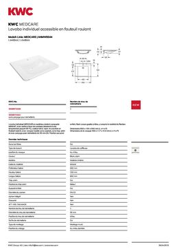 Lavabo individuel MEDCARE | ANMW0044