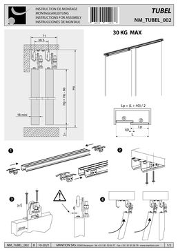 Système coulissant simple ou double rail pour portes placards | TUBEL