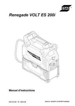 Générateur de soudage alimenté par batterie | Renegade VOLT ES 200i