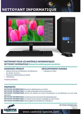 Nettoyant pour les matériels informatiques | CADENTIA NETTOYANT INFORMATIQUE