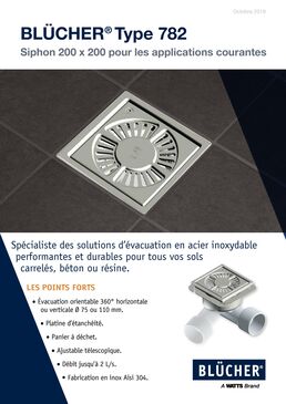 Caniveaux de douche PMR | BLÜCHER TYPE 275 