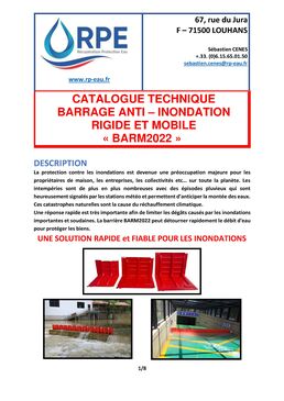 Barrière anti-inondation de 75 cm de hauteur | BARM20226-H75 