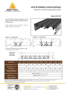 Joint de dilatation vertical avec insert | JDV 4.07