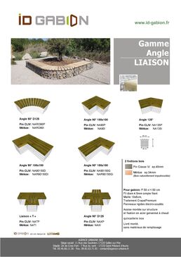 Angle / Liaison pour mobilier gabion | NA90P