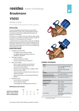 Vanne d’équilibrage Kombi 2-Plus | V5032