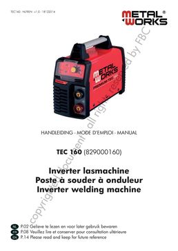 Poste à souder à onduleur MMA 160 A 3,2 mm | MW TOOLS 