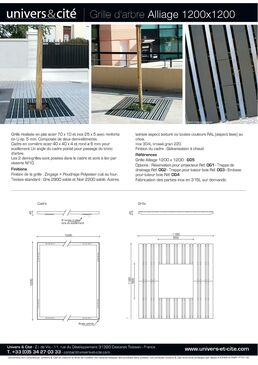 Grilles d'arbres en acier thermolaqué et inox | Alliage