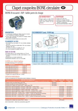 Clapet coupe-feu circulaire | Isone +/ Ap circulaire