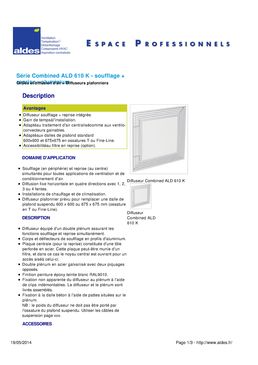 Diffuseur d'air de reprise et soufflage | Combined