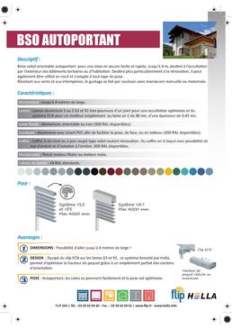 Brise-soleil orientable autoportant | BSO autoportant