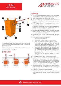 Barrières levantes longue portée pour la gestion du trafic | BL 52