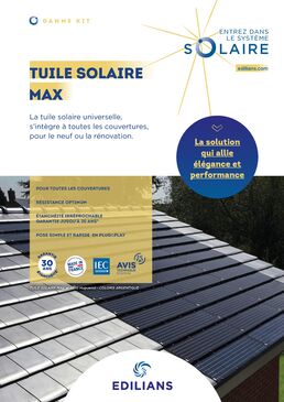 Tuile solaire en  intégration rouge ou noire | Tuile Solaire Max 