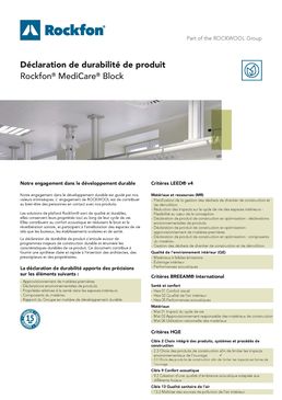 Rockfon® MediCare® Block | Plafond acoustique en laine de minérale pour salles propres