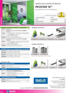 Systèmes coulissants en aluminium pour portes de placard | Picostar 2/ 19