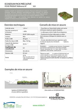 Bac de végétalisation pré-cultivé - Végétalisation de toiture | ECOSEDUM 