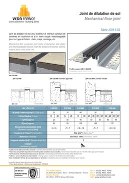 Joint de dilatation de sol | JDH 5.02