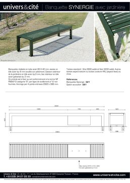 Banc, banquette et fauteuil en acier thermolaqué | Synergie