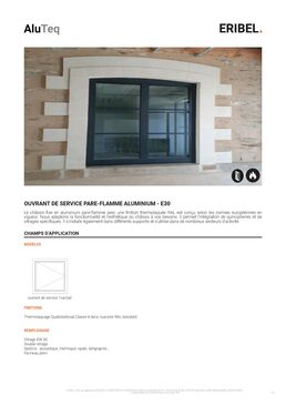 Ouvrant de service pare-flamme aluminium - E30 | Gamme AluTeq