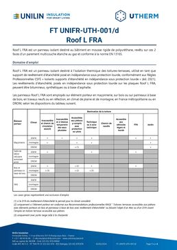 Plaque isolante PIR pour toitures terrasses | Utherm Roof L