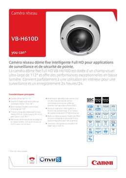 Caméra de surveillance panoramique fonctionnant nuit et jour | VB H610D