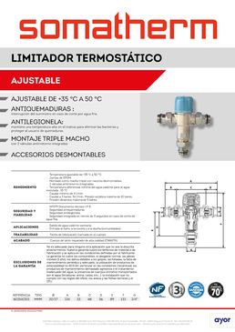 Limiteur thermostatique pour le réglage d'ECS | SOMATHERM