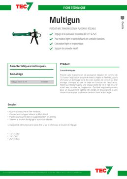 Pistolet avec transmission de puissance réglable | Multigun